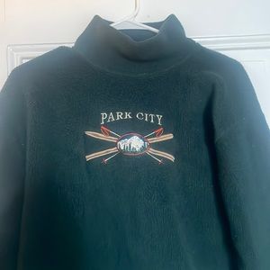 Vintage Fleece Park City Ski Pullover Sweatshirt